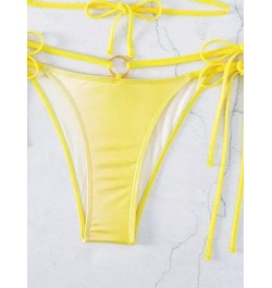 Bañador bikini vinculado con aro halter con cordón lateral