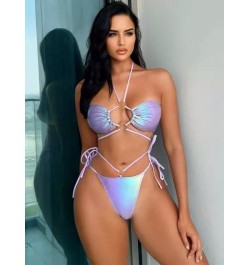 Bañador bikini vinculado con aro halter con cordón lateral