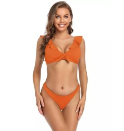 Bañador bikini ribete con fruncido con nudo delantero