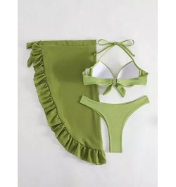 Bañador bikini push up con nudo delantero con falda de playa