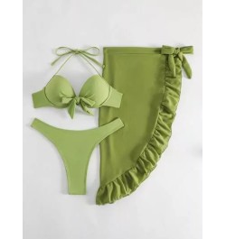 Bañador bikini push up con nudo delantero con falda de playa