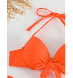 Bañador bikini push up con nudo delantero con falda de playa