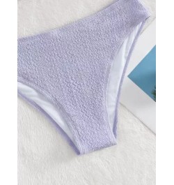 Bañador bikini unicolor con tira cruzada delantera