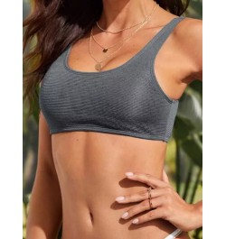 Top bikini unicolor crop