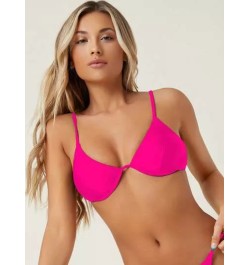 Top bikini unicolor con aro