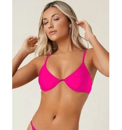 Top bikini unicolor con aro