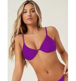 Top bikini unicolor con aro