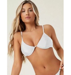 Top bikini unicolor con aro