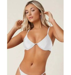 Top bikini unicolor con aro