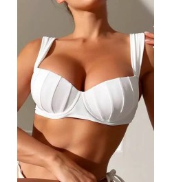 Top bikini unicolor con aro