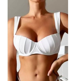 Top bikini unicolor con aro