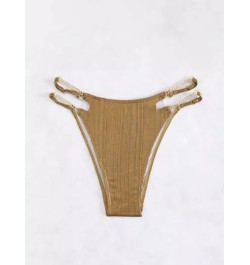 SXY Bottom de bikini liso con abertura lateral