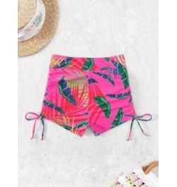 Bottom de bikini con estampado tropical con cordón lateral