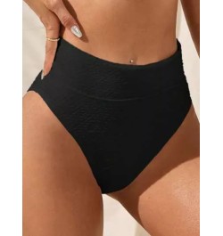 Bottom de bikini unicolor de talle alto