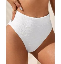 Bottom de bikini unicolor de talle alto