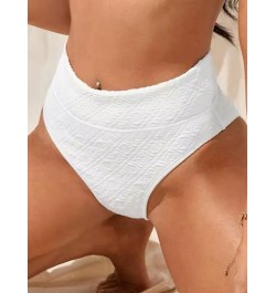 Bottom de bikini unicolor de talle alto