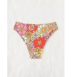 Bottom de bikini con estampado floral