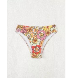 Bottom de bikini con estampado floral