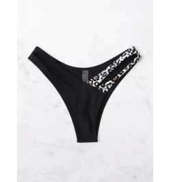 Bottom de bikini de leopardo corte alto