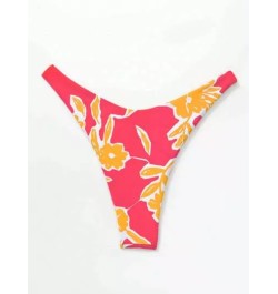 Bottom de bikini con estampado floral