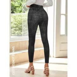 Leggings para Mujer Estampado Imitación Vaquero Casual