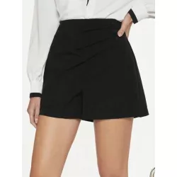 BIZwear Skort unicolor de talle alto con diseño cruzado