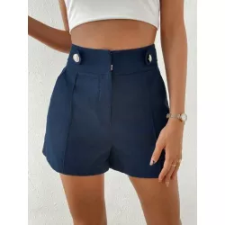 SHEIN Privé Shorts con diseño de botón