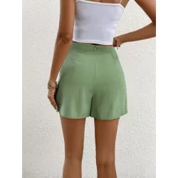 SHEIN LUNE Skort de talle alto con diseño de botón cruzado