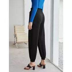 PREMIUM Pantalones deportivos viscosa de cintura con volante