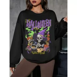 Sudaderas de Mujer Frase Halloween Casual