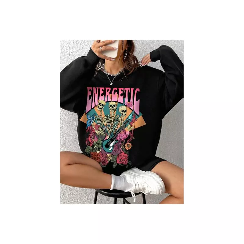 Sudaderas de Mujer Halloween Letras Casual