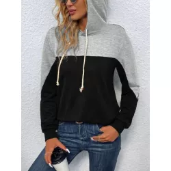 Sudaderas de Mujer Cordón Color combinado Casual