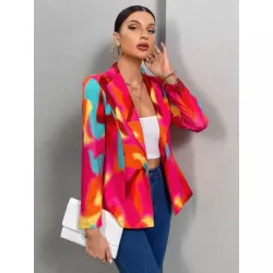 Essnce Blazer de tie dye con botón