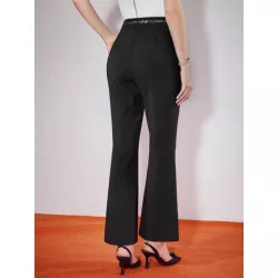 PREMIUM Pantalones de vestir con lentejuelas cintura pierna acampanada