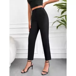 SHEIN Frenchy Pantalones de traje unicolor de talle alto