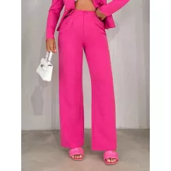 SXY Pantalones de traje unicolor de talle alto