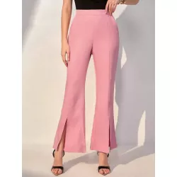 SHEIN Mulvari Pantalones de traje bajo con abertura pierna amplia