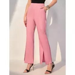 SHEIN Mulvari Pantalones de traje bajo con abertura pierna amplia