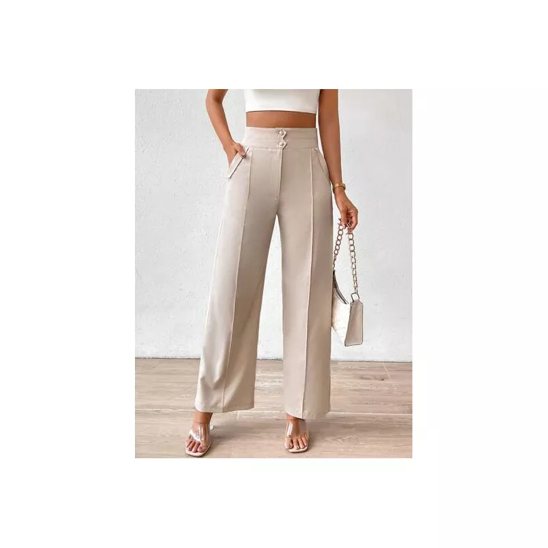 SHEIN Privé Pantalones de traje de talle alto de pierna ancha