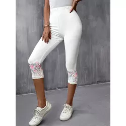 Clasi Leggings con estampado floral capri