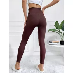 Leggings para Mujer Canalé Liso Casual