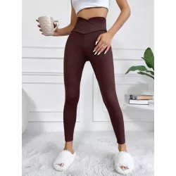 Leggings para Mujer Canalé Liso Casual