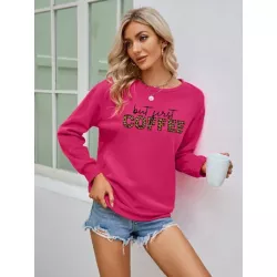 Sudadera con estampado de slogan con forro térmico