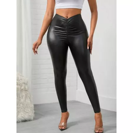 SHEIN SXY Leggings fruncido delantero