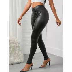 SHEIN SXY Leggings fruncido delantero