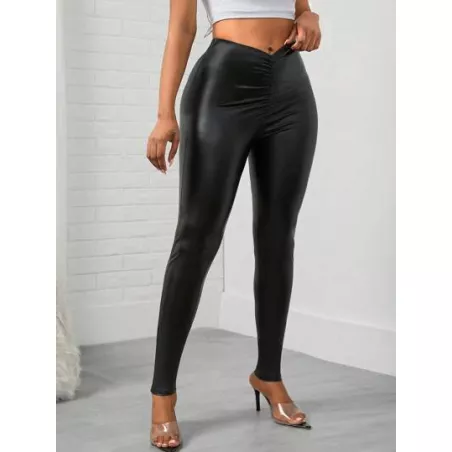 SHEIN SXY Leggings fruncido delantero