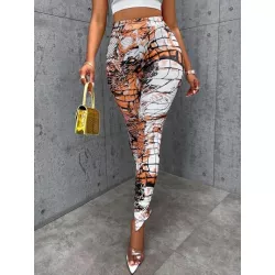 SHEIN Slayr Leggings con estampado de talle alto