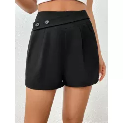 SHEIN LUNE Shorts con diseño de botón