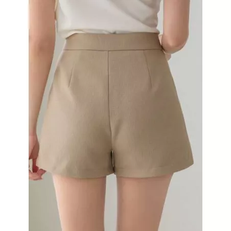 Shorts unicolor de talle alto