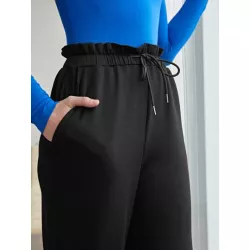 PREMIUM Pantalones deportivos viscosa de cintura con volante